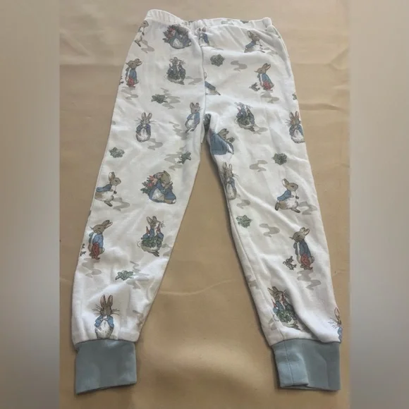 Pottery Barn Kids Pajama PANTS ONLY Peter Rabbit Toddler Size 3T Organic Cotton - Picture 2 of 11